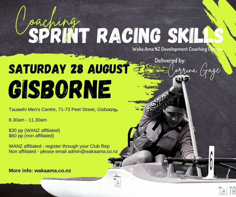 Enter now! Development Coaching - Coaching Sprint Racing Skills (Gisborne)